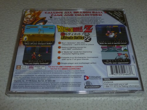 FACTORY SEALED NEW PS1 PLAYSTATION VIDEO GAME DRAGON BALL Z ULTIMATE BATTLE 22 - Picture 2 of 6