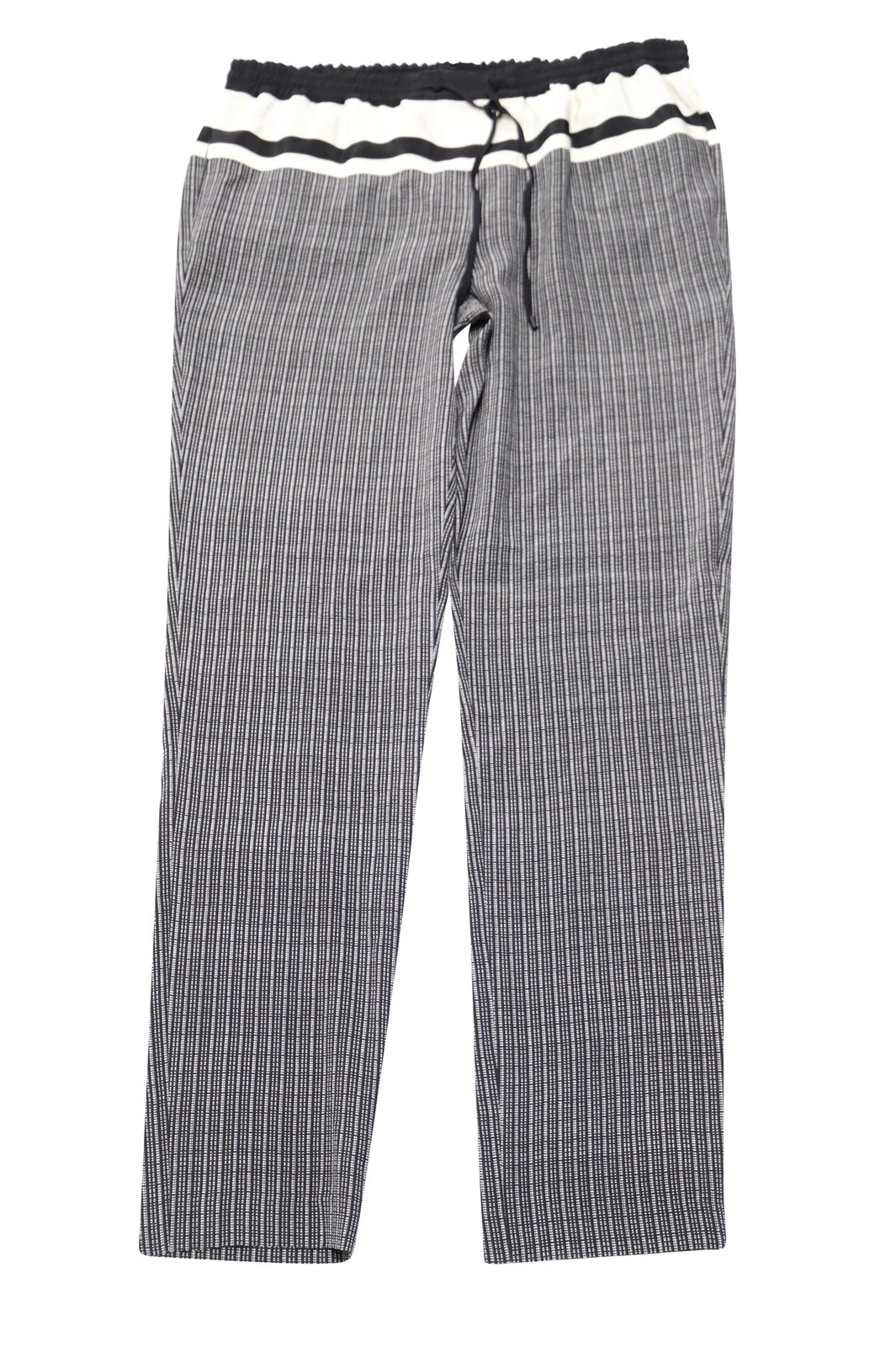 Vince Checked Drawstring Pants In Silk Women Blac… - image 1