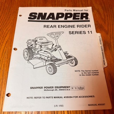 Snapper Rear Engine Rider Battery Cover Snapper Mower Parts Manual Rear Engine Rider Series 11 Lawn Mower 06087 ...
