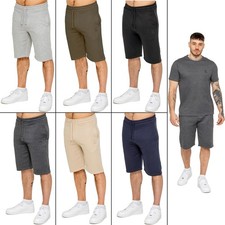 Kruze Mens Fleece Shorts 2 Pack Lightweight Summer Casual Knee Length Fit