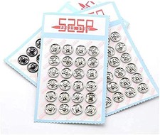 288sets/lot Sew-on PressSnap Buttons Metal Snap Fastener Buttons Press Button...