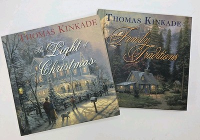 The Light of Christmas & Family Traditions By Thomas Kinkade, Set Of 2