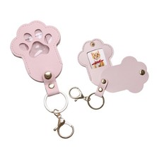 Pet Memorial Keychain Dog Paw Keepsake Photo Holder for Cat Lovers Holds Fur ...
