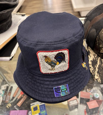 Blue Bucket Hat Rooster Patch Animals Theme S...