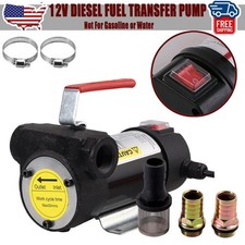 Electric Fuel Transfer Pump Dc 12v Diesel Kerosene With Nozzle