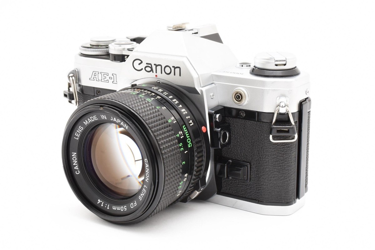 [NEAR MINT] Canon AE-1 Silver 35mm SLR Film Camera NEW FD 50mm f/1.4 From JAPAN