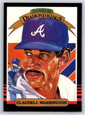 1985 Donruss Claudell Washington Diamond Kings Atlanta Braves #11