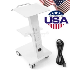 Dental Medical Cart Mobile Instrument Cart Trolley three layers Built-in Socket