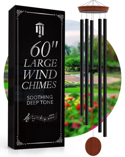60 Extra Large Wind Chimes for Outside Deep Tone - Soothing Wind Chimes Outdo...
