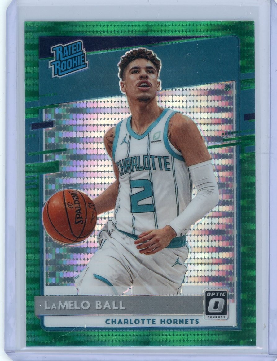 2020 Optic #153 LaMelo Ball Green Pulsar Rated Rookie RC Hornets
