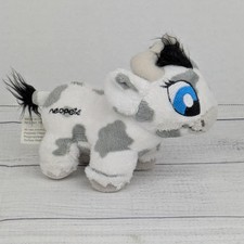 Neopets 2008 Cow Spotted Kau Plush Gray White Toy Limited Jakks