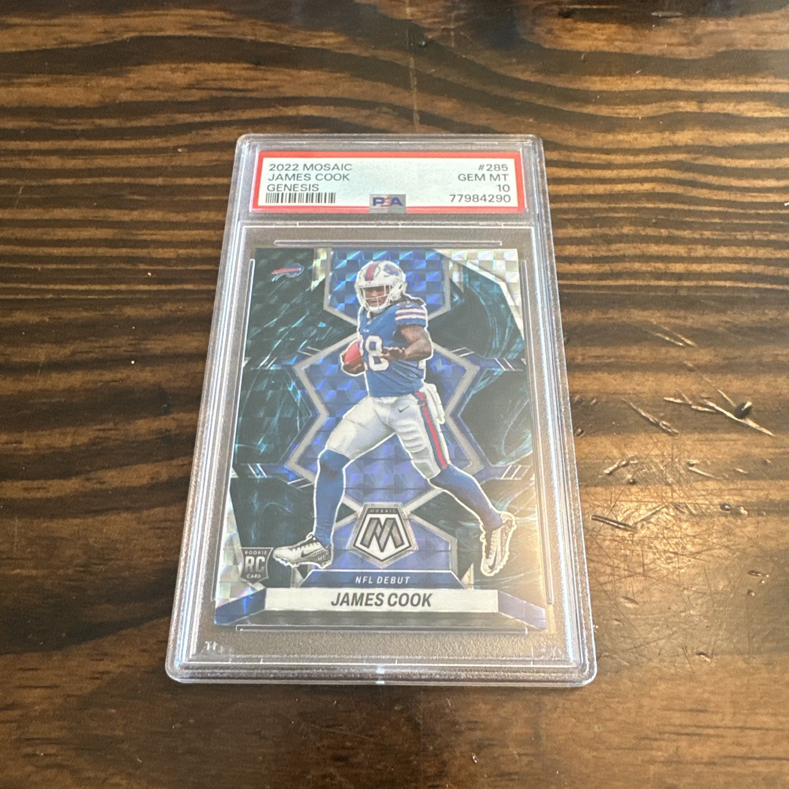 JAMES COOK 2022 Mosaic Genesis RC ROOKIE SSP PSA 10 NFL DEBUT