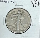 1934-S WALKING LIBERTY SILVER HALF DOLLAR~ VF+ ~NICE LOOKING COIN~ 90% SILVER