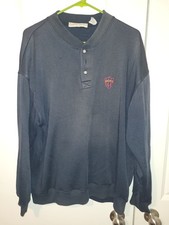 Vintage Bugle Boy Navy Blue Long-Sleeve Henle...