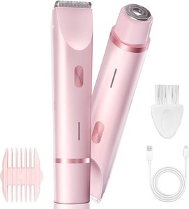 Dual-Head Electric Shaver Painless Women Epilator Bikini Pubic Hair Removal trim