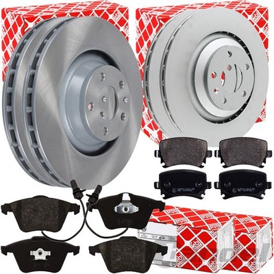 FEBI BREMSSCHEIBEN + BELÄGE VORNE + HINTEN für AUDI A6 C6 4F Limo Avant