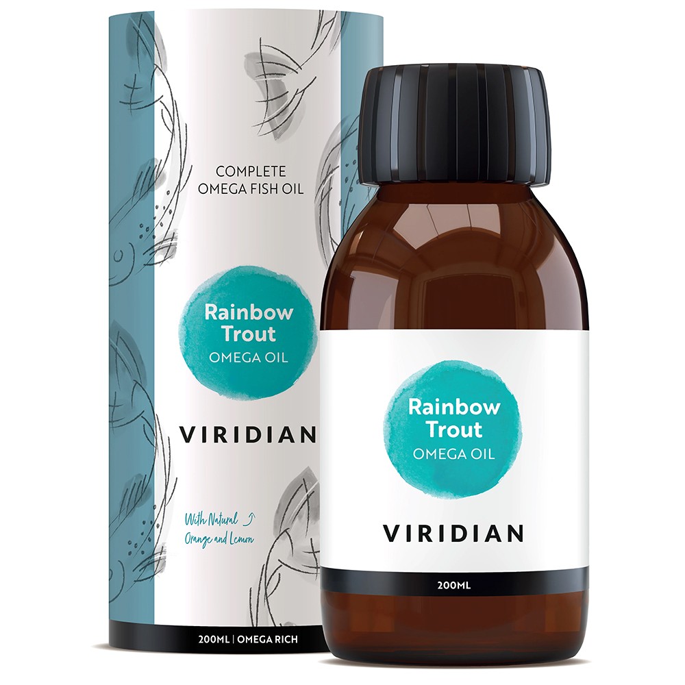 Viridian Rainbow Trout Omega Oil 200ml Complete Omega 3 Food Supplement