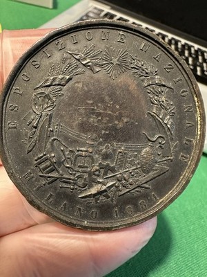 Medaille NATIONALE AUSSTELLUNG MAILAND 1881 UMBERTO I RE D'ITALIA