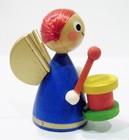 Steinbach Erzgebirge Germany Angel Drummer Girl Drum Wooden Wood Vintage Figure — photo 9