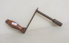 Antique Wood Handle Winder Crank Wind Out Extending Table Key Iron 0.3/8?/6.25"D