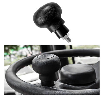 Steering Wheel Spinner Knob - Forklift Turning Aid, Non-Slip Power Handle Black.