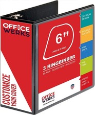  3 Ring Binder, 6 Inch Capacity D Ring, 8.5x11 Inch Presentation Folder with Poc