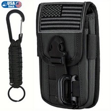 Tactical Molle Phone Pouch for 4.7-6.7 Inch Phones with Flag Patch