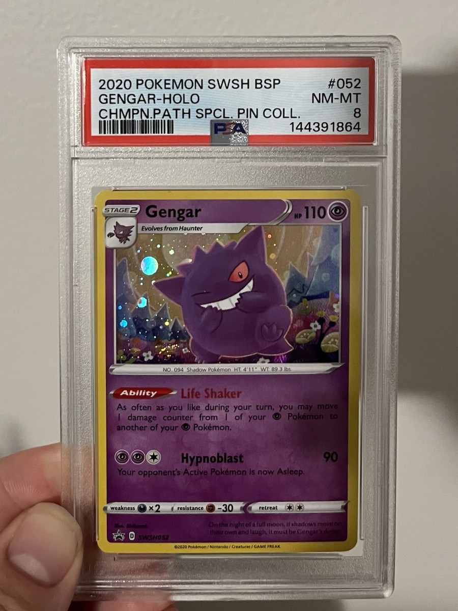 Gengar PSA 8 Pokemon SWSH 2020 Champion's Path Black Star Promo
