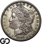 1892 Morgan Silver Dollar Coin, Choice XF++/AU Better Date