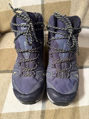 Salomon X Ultra 3 MID GTX Blue Sunny Lime Women's Size 7 Hiking Outdoor Boots