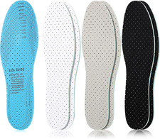 3 Pairs Breathable Shoe Insoles Inserts Soft Cushioning Double-Layer Latex Foam