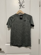 Under Armour Boys UA Tech 2.0 Short Sleeve Shirt Grey Heathered Youth Large NWT