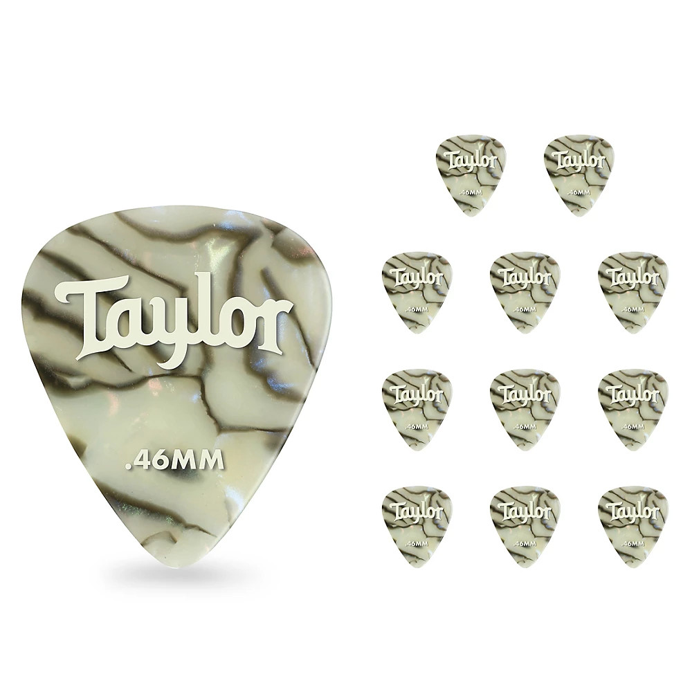 Taylor Celluloid 351 Picks Abalone 46 mm 12 Pack 2190₽