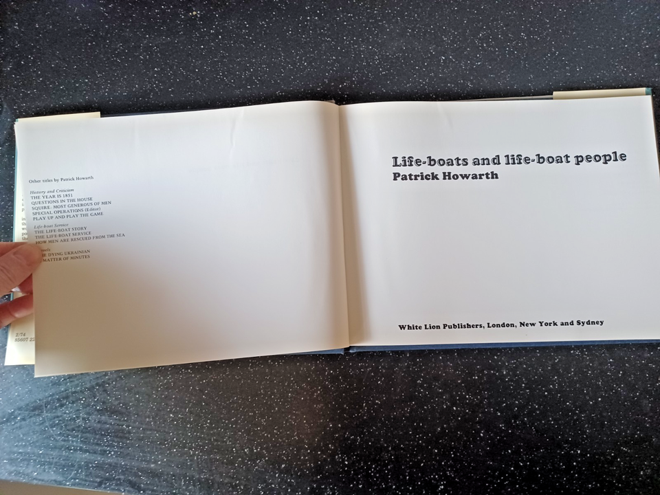 Patrick Howarth Life-boats and Life-People Hardcover White Lion ...