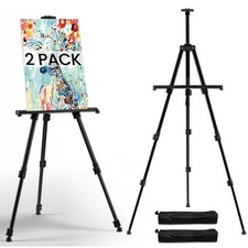 Adjustable Metal Floor Tabletop Easel HeavyDuty 66 Inch Canvas Stand for Art