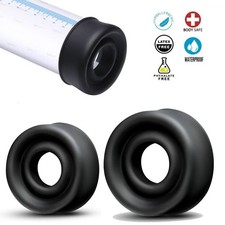 Soft TPR Vacuum Seals Penis Pump Comfort Universal Donut Sleeves M, L Cylinder