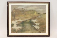 PROF. PAUL - MÜLLER - KAEMPFF 1922 AHRENSHOOP TAUWETTER KREIDEZEICHNUNG GEMÄLDE 