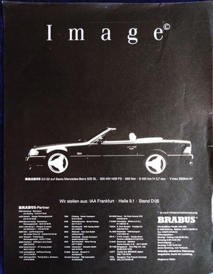 Brabus Mercedes 6.0-32, Mercedes SL R 129 500 SL, originale Werbung 1991