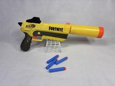 Nerf Fortnite Blaster Shhh Pistol w/Silencer SP-L Elite Dart Gun Tested Works