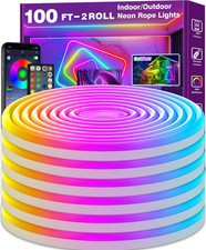 AILBTON 90Ft Neon Rope Lights,Flexible Led Rope Lights Control with App/Remote,M