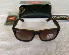 Ray-Ban Polarised Sunglasses JUSTIN MATTE HAVANA RB4165 865/T5 - 54mm