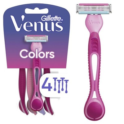 Gillette Venus Simply3 Women s Disposable Razors Multicolor 4 Count Pack Womens