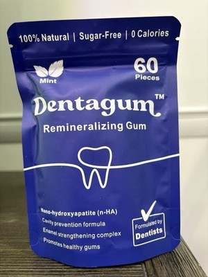 Dentalgum Remineralizing Gum Nano-hydroxyapatite (n-HA) Dentists 60 Pieces