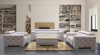 Couch Set Garnitur Polster Leder Design Chesterfield Sofagarnitur 3+2 Sitzer Neu