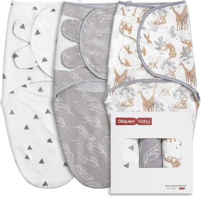 GLLQUEN BABY Baby Wickeltücher für 0-3 Monate Neugeborene Öko-Tex 100% Atmungsaktiv