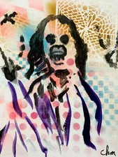 "Ozzy" Original Art 12x16 Canvas EXPRESSIONISM SIGNED ABSTRACT COLORFUL ART