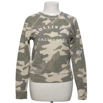 Hollister, Sweatshirt, Größe: XS, Grün/Beige, Baumwolle/Polyester #eXw