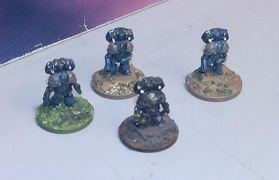 BATTLETECH GNOME BATTLE ARMOR SQUAD (RAL PARTHA, METAL, PAINTED)