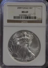 2009 US Silver Eagle $1 NGC MS69
