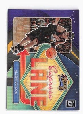 2020-21 Donruss Optic Express Lane Purple #9 Allen Iverson Philadelphia 76ers SP